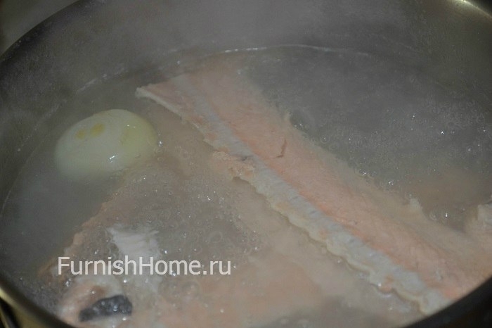 Сырный суп с красной рыбой Сырный суп с красной рыбой