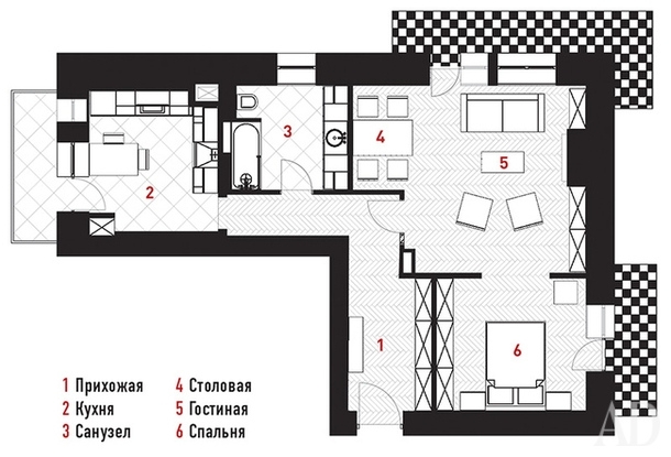 План квартиры в Москве