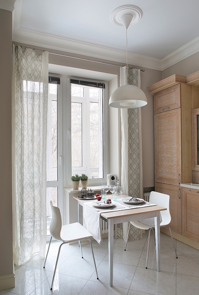 Перепланировка квартиры в Москве: дизайн в стиле легкой классики
