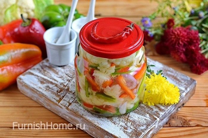 Салат из цветной капусты на зиму