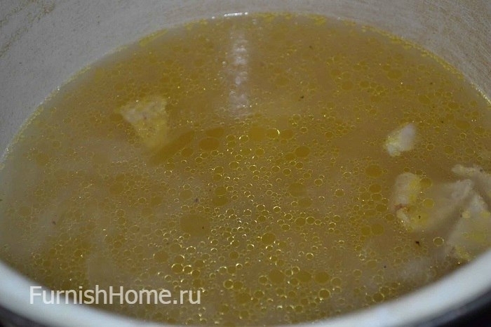 Гороховый суп с шампиньонами