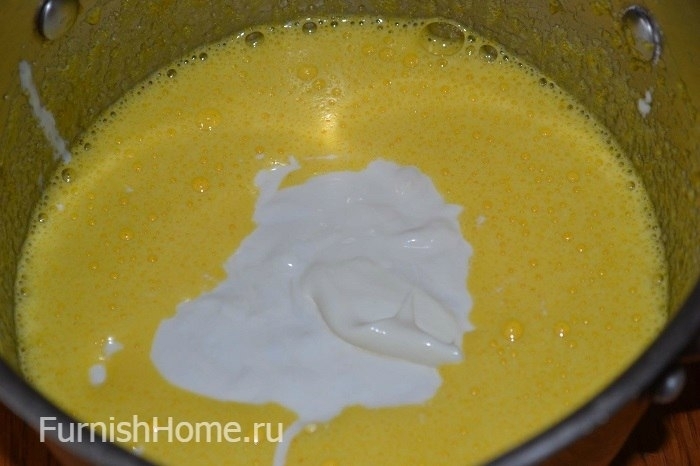 Домашний кекс на сливках с клюквой с апельсиновой глазурью
