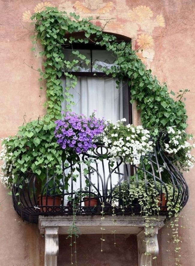 Изящный кованый балкон Изящный кованый балкон