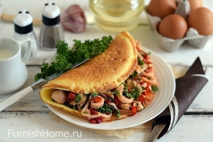 Омлет с морепродуктами