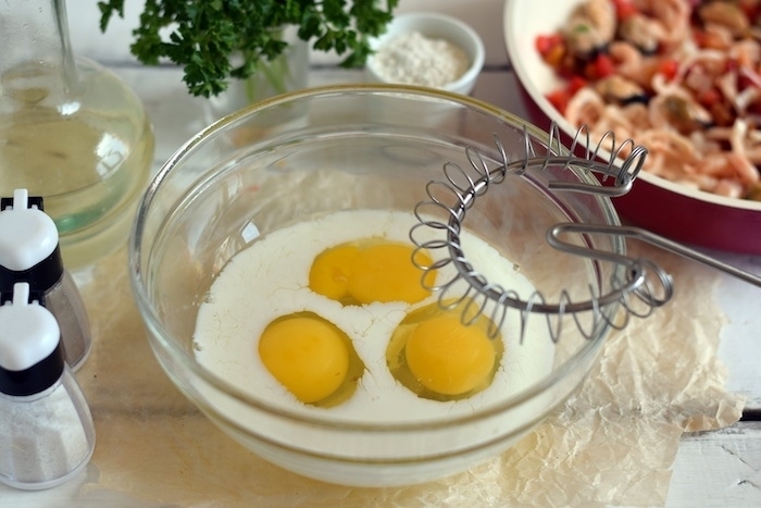 Омлет с морепродуктами