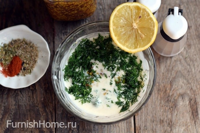 Индюшиная голень в сметанно-горчичном соусе