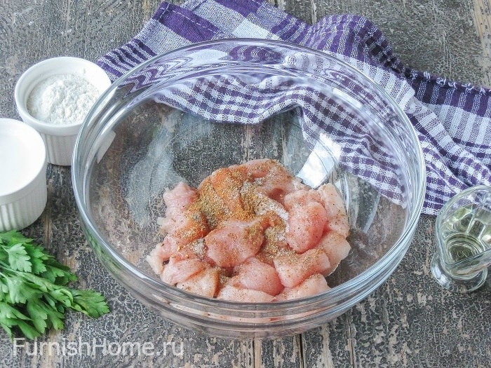 Острый попкорн из курицы Острый попкорн из курицы