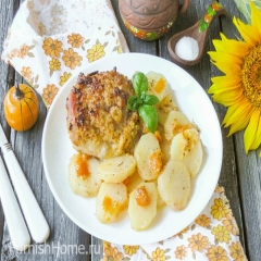 Курица в горчичном маринаде с овощным гарниром Курица в горчичном маринаде с овощным гарниром