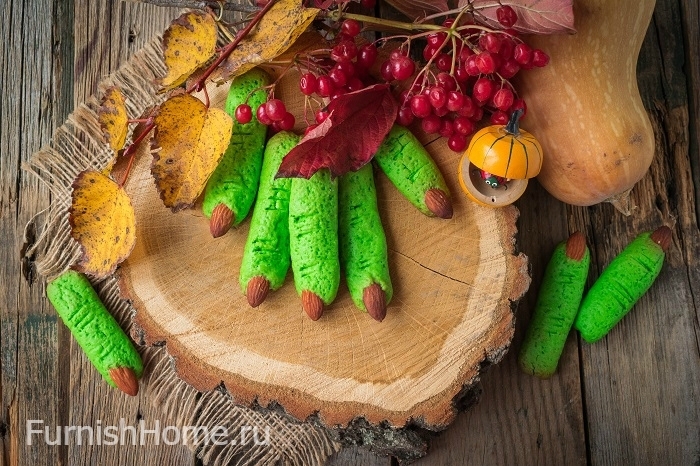 Печенье «Пальцы ведьмы» на Хэллоуин