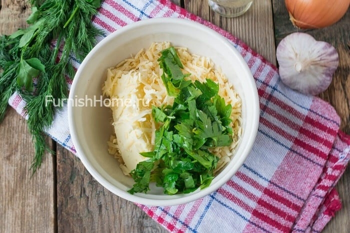 Куриные котлеты с сыром и зеленью