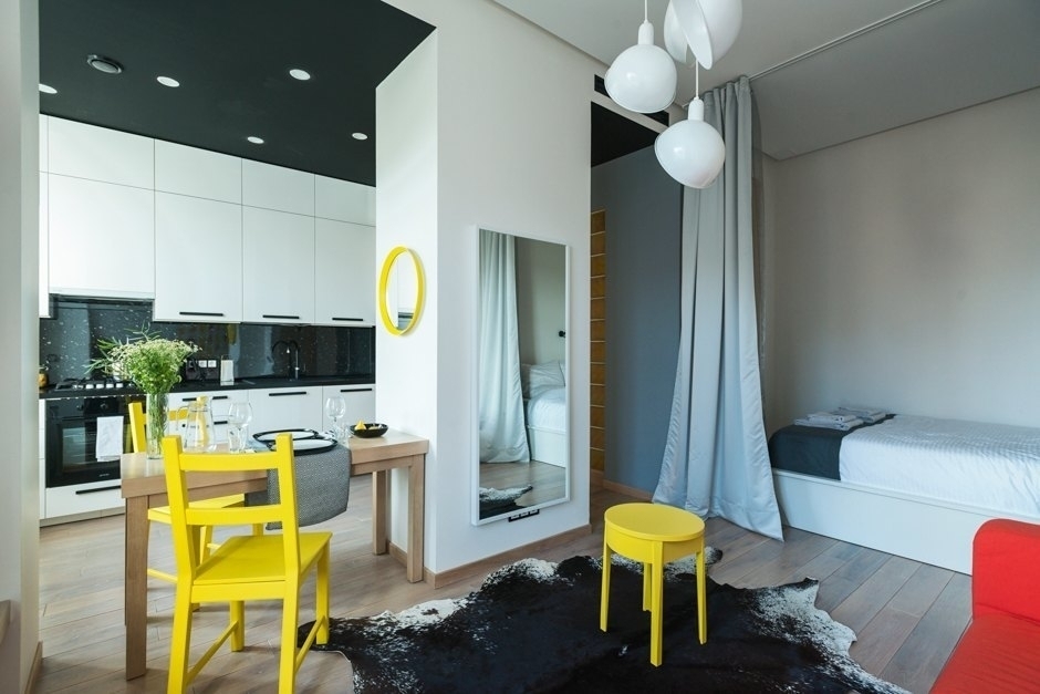 Дизайн однокомнатной квартиры: 40 кв м