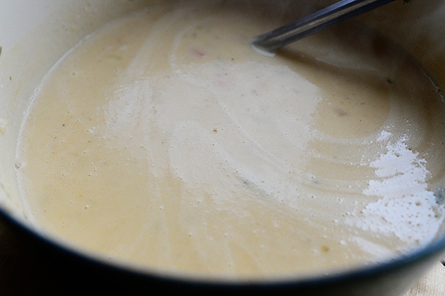 Картофельный суп-пюре с беконом