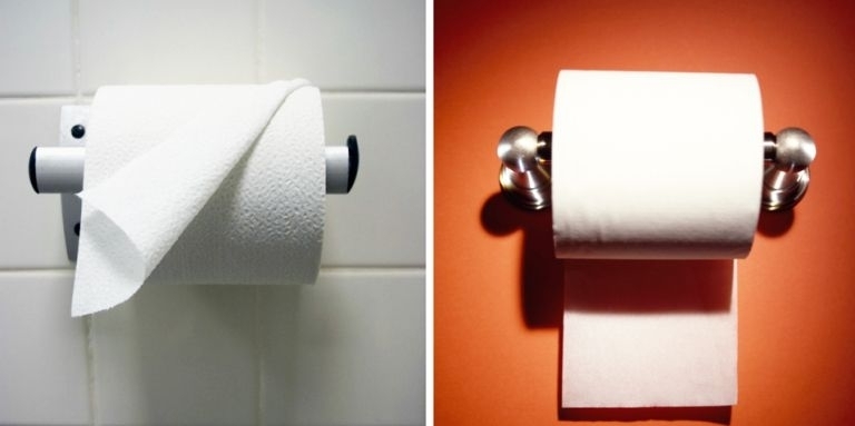 Как правильно повесить туалетную бумагу