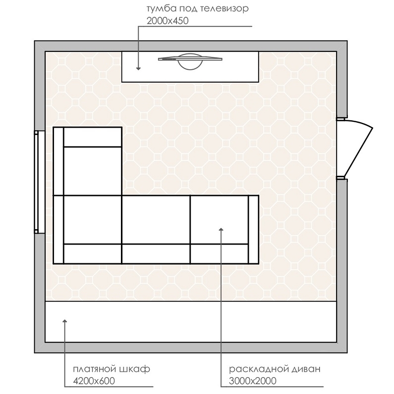 Дизайн спальни-гостиной 18 кв. метров — лучшие планировки