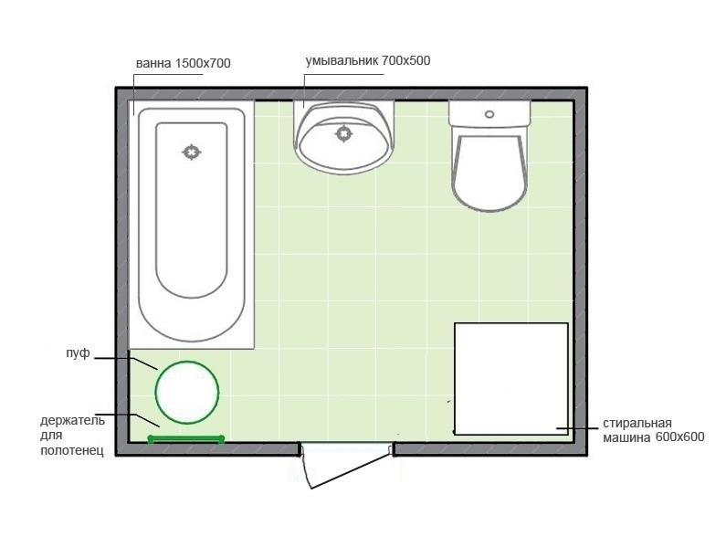 Дизайн ванной 5 кв. метров - варианты планировки