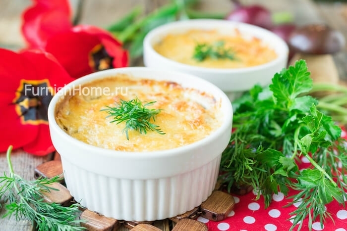 Жульен с курицей и грибами