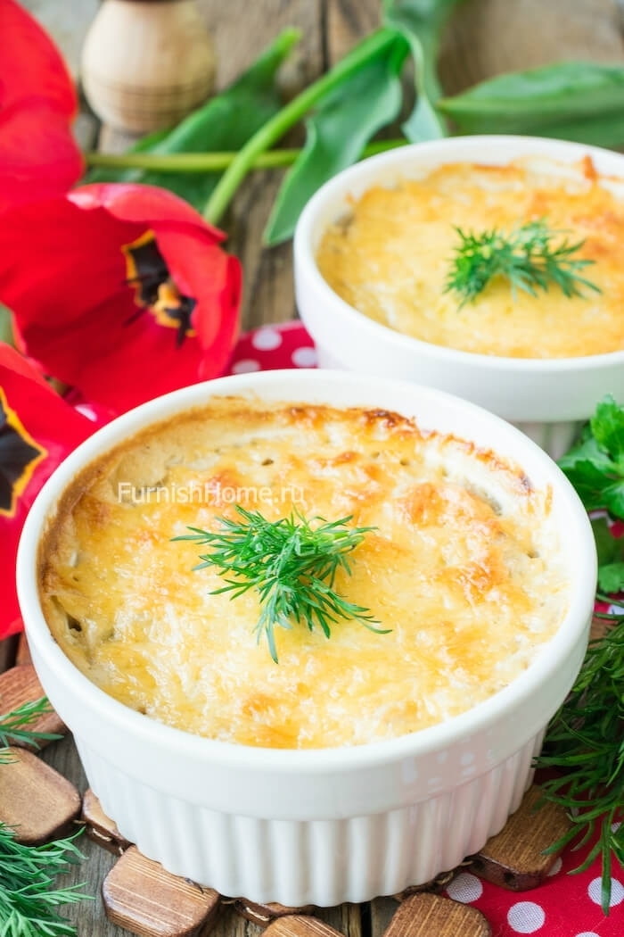 Жульен с курицей и грибами