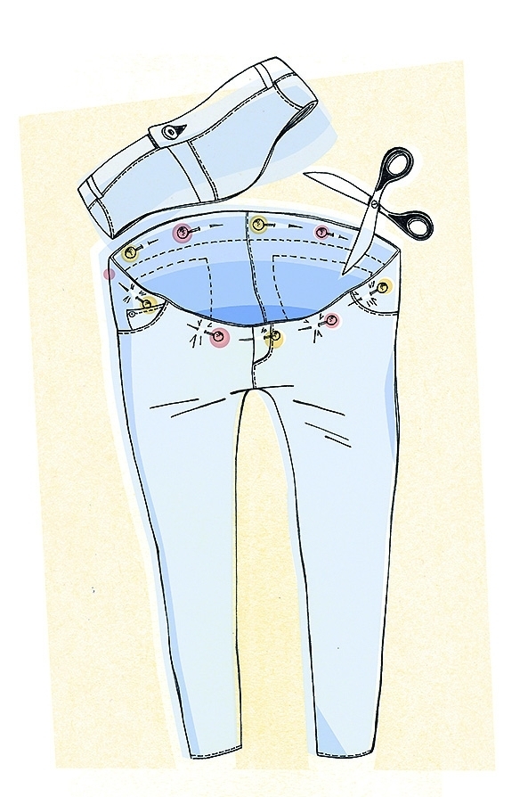 Как перешить любимые джинсы, если вы беременны