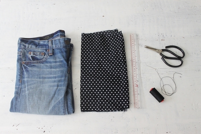 Как пришить к джинсам цветные отвороты своими руками