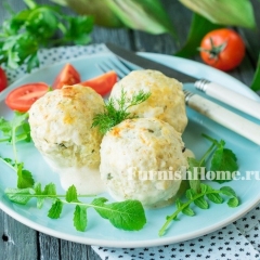 Куриные тефтели с булгуром запеченные в сметанном соусе Куриные тефтели с булгуром запеченные в сметанном соусе