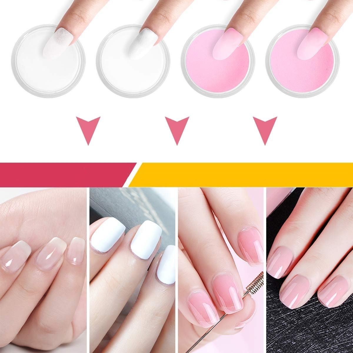 Маникюр с дип-пудрой