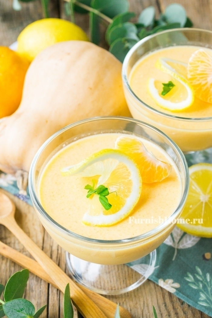 Тыквенно-йогуртовое желе с лимоном