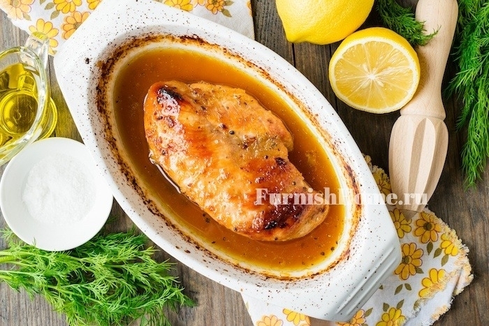 Куриное филе в лимонно-медовом маринаде