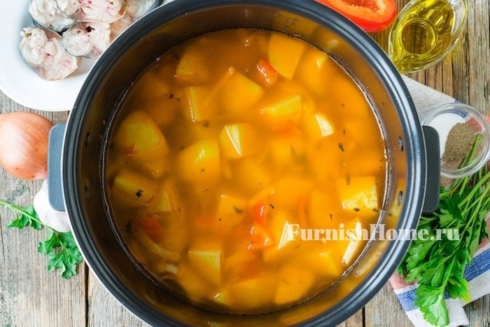 Овощное рагу со скумбрией в мультиварке Овощное рагу со скумбрией в мультиварке