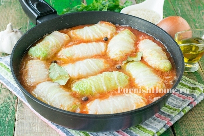 Голубцы из пекинской капусты с куриным филе Голубцы из пекинской капусты с куриным филе