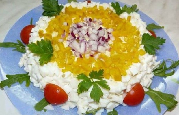 Праздничный рыбный салат