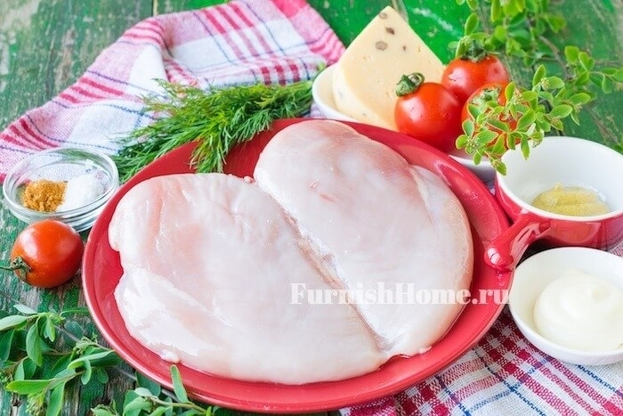 Куриное филе с помидорами и сыром Куриное филе с помидорами и сыром