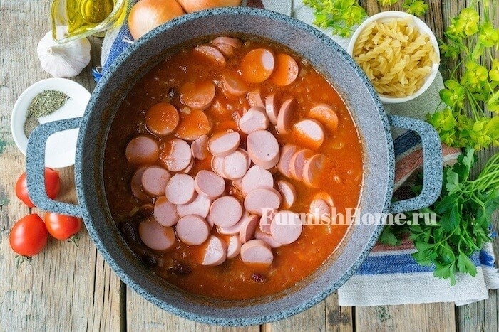 Суп с сосисками