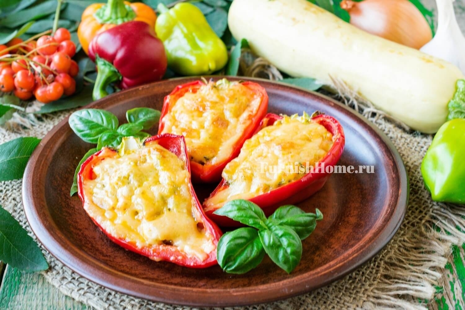 Перец фаршированный в духовке Перец фаршированный в духовке