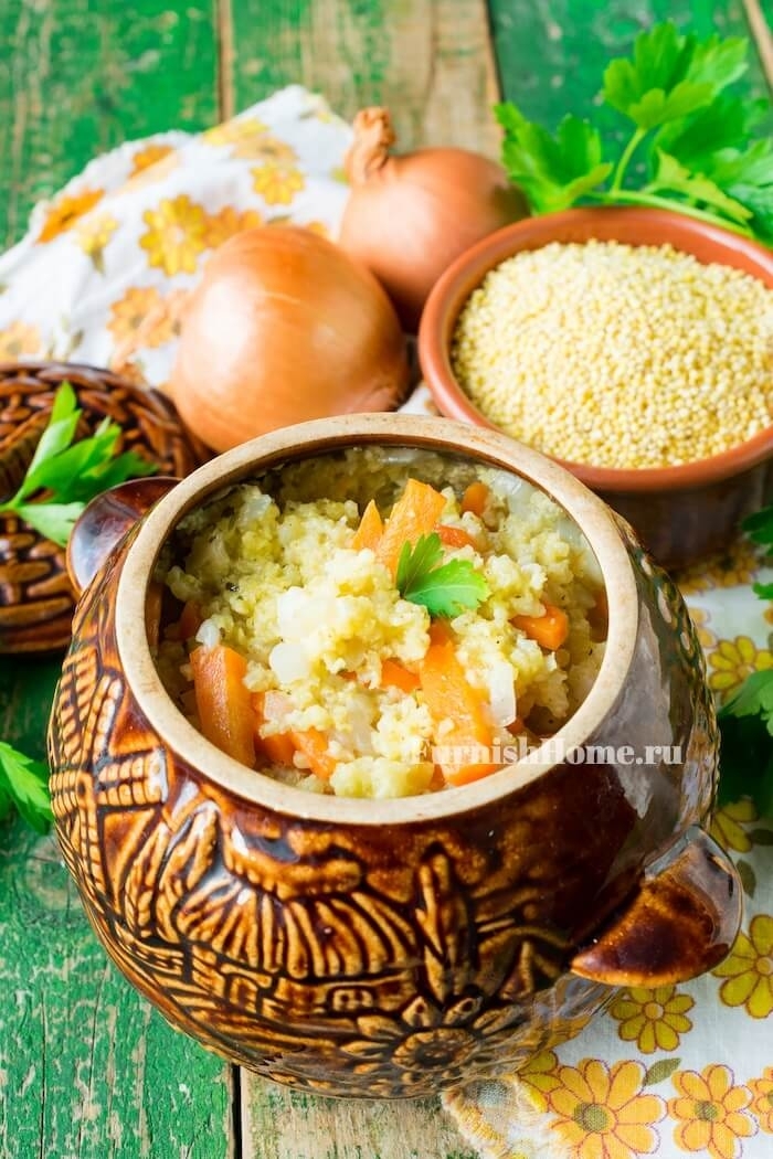 Пшенная каша в горшочке
