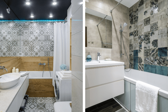 Светлый дизайн для маленькой ванны