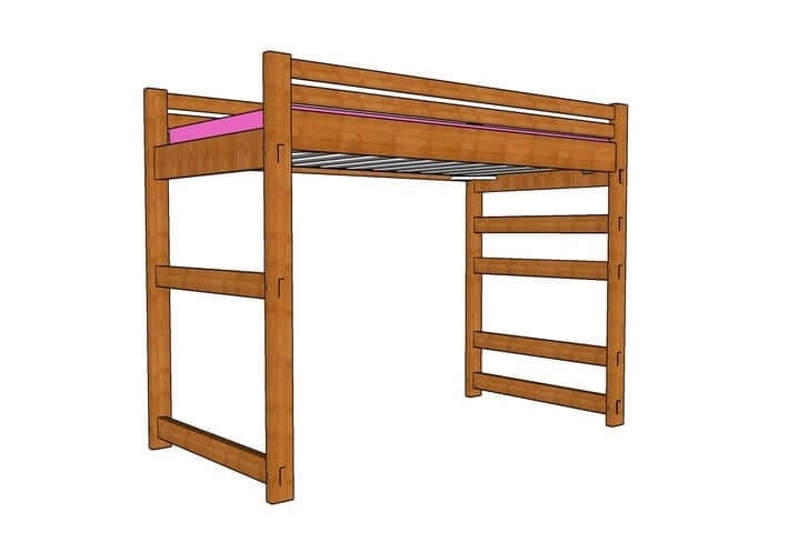 Детская кровать: чертеж мебели с чердаком и пошаговая инструкция
