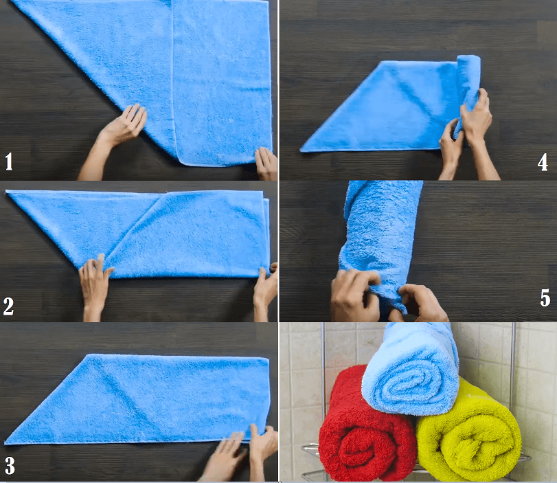 Как складывать полотенца: правильный и красивый способ их хранения