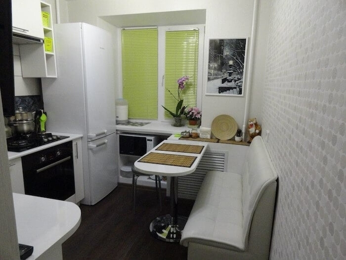 Дизайн кухни с диваном 10 кв. м: обустраиваем маленькую, но современную кухню
