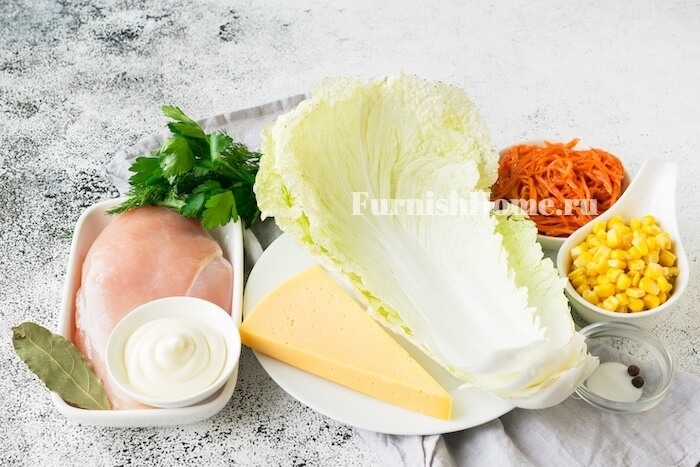 Салат с корейской морковью и капустой