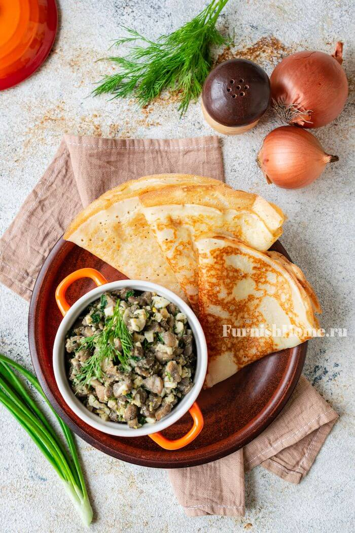 Грибная начинка для блинов Грибная начинка для блинов