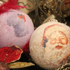 Новогодние игрушки в технике декупажа Новогодние игрушки в технике декупажа
