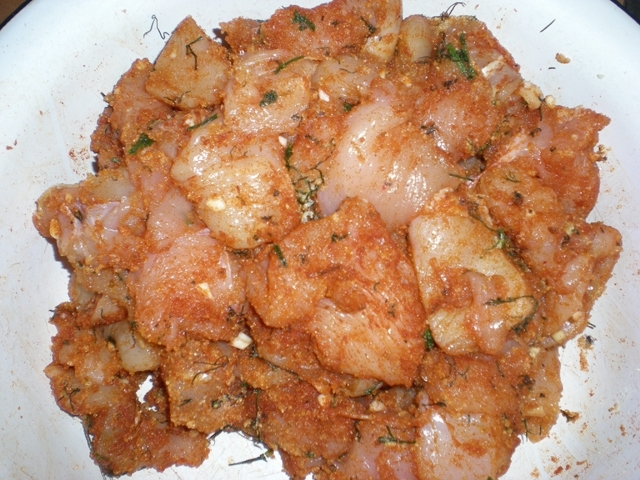 Мраморное мясо из куриного филе