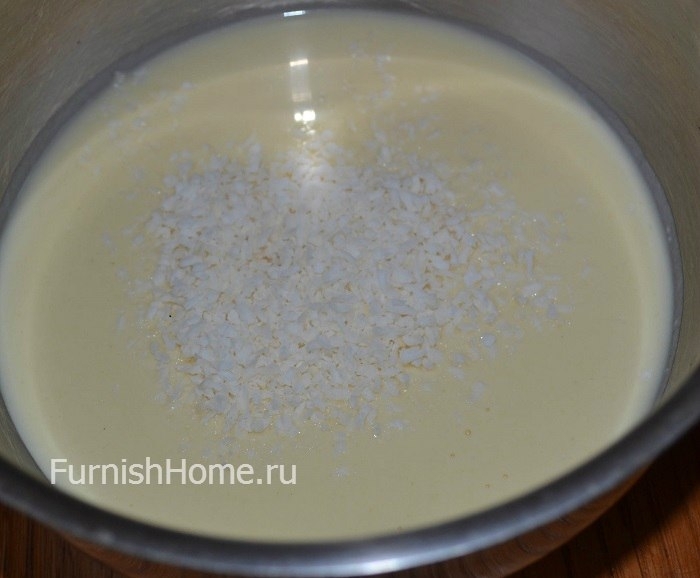 Блины с кокосовой стружкой Блины с кокосовой стружкой