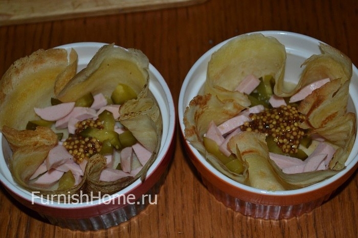 Вкусный завтрак в блинах