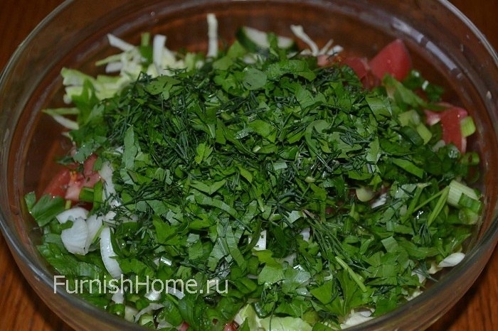 Овощной деревенский салат