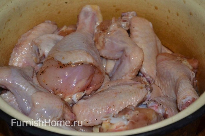 Курица в маринаде из меда и соевого соуса