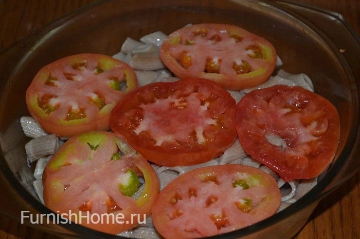 Запеканка из макарон, помидоров и сыра