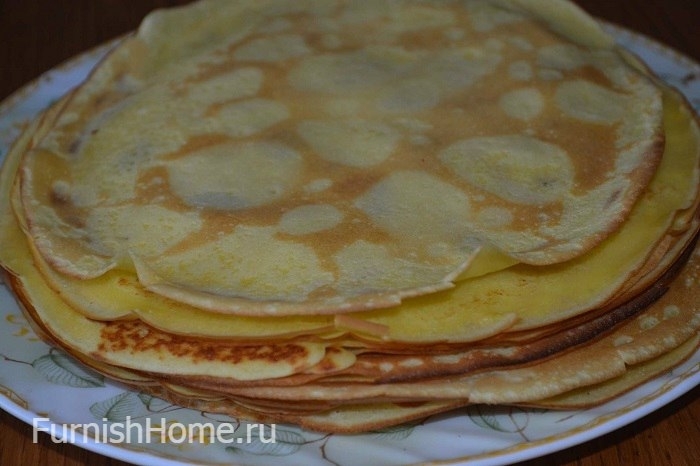 Блины со сливочным сыром и слабосоленой семгой