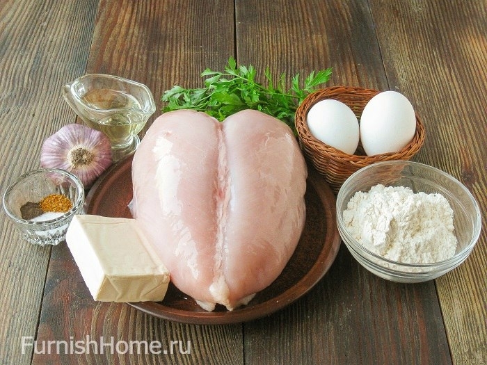 Куриные котлеты с плавленым сыром и зеленью