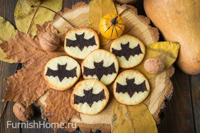 Печенье «Летучая мышь» на Хэллоуин